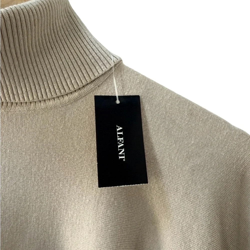 NWT Alfani Women’s Elegant Cream Beige Poncho Turtleneck Sweater! Small! NEW! - Picture 3 of 8